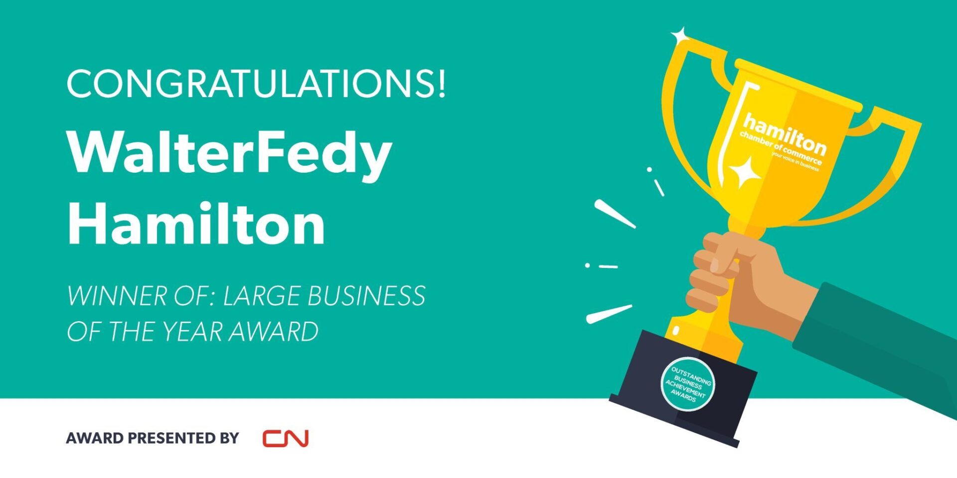 WalterFedy Wins Outstanding Business Achievement Award