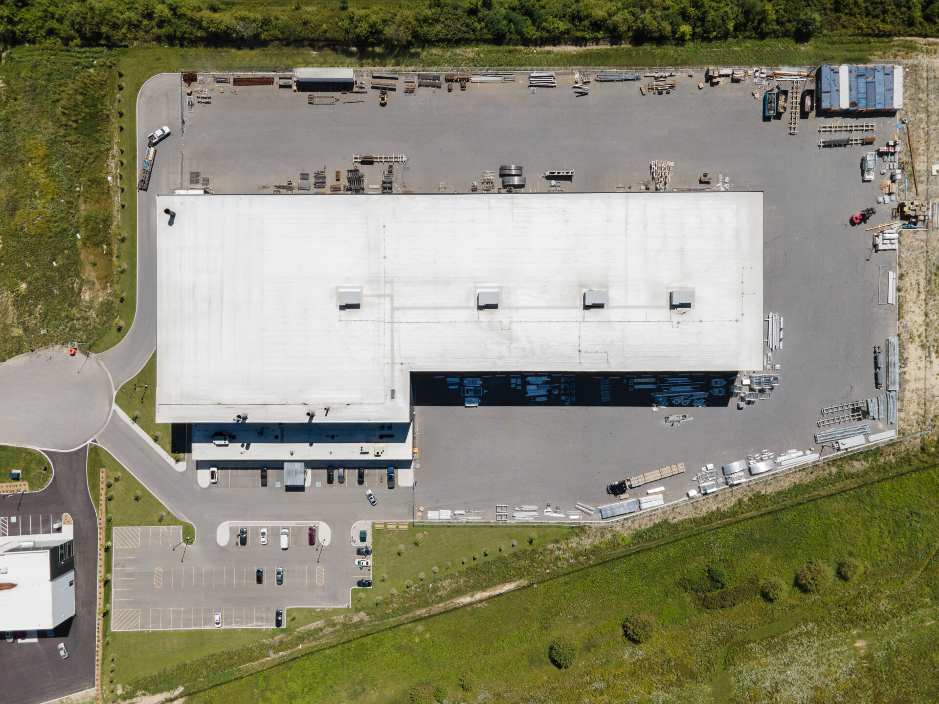 An aerial view of a Steel Galvanizing Plant.