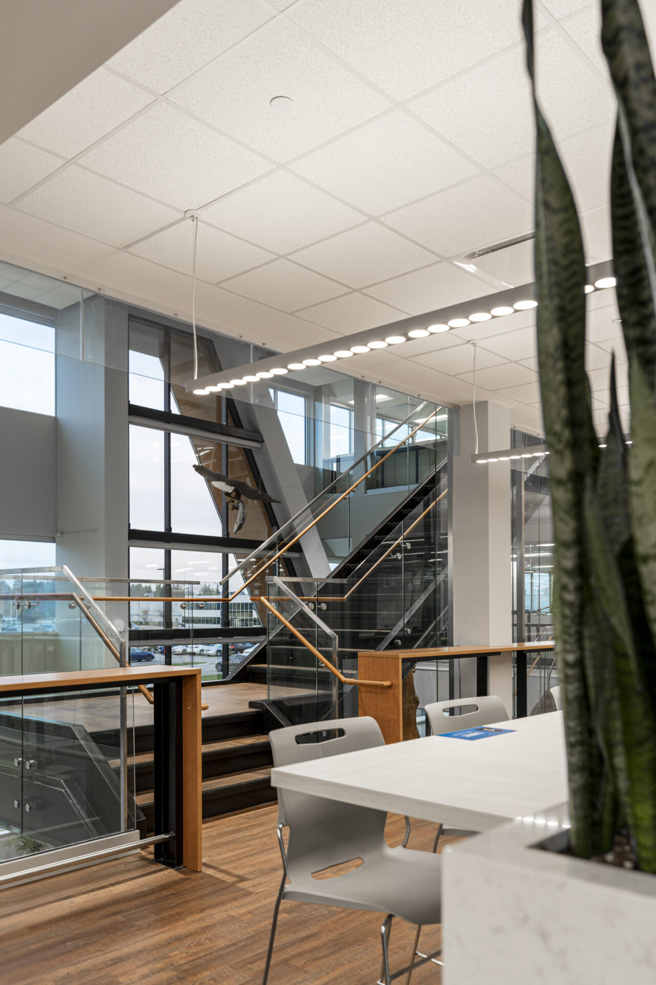 An architectural plant on a table in an office.