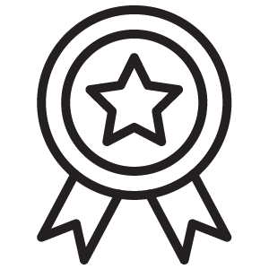 icon of a star in the middle of a winner's ribbon